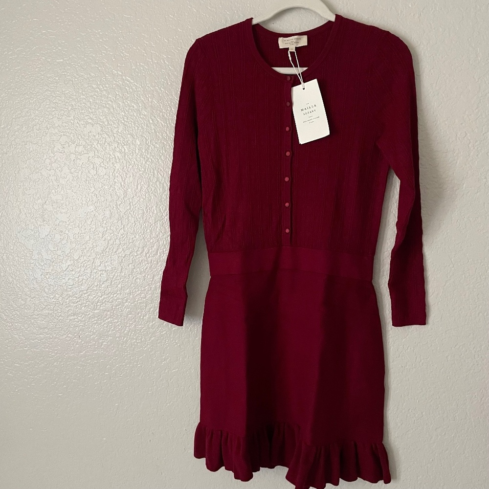 NWT Sezane Garnet Diana Dress L